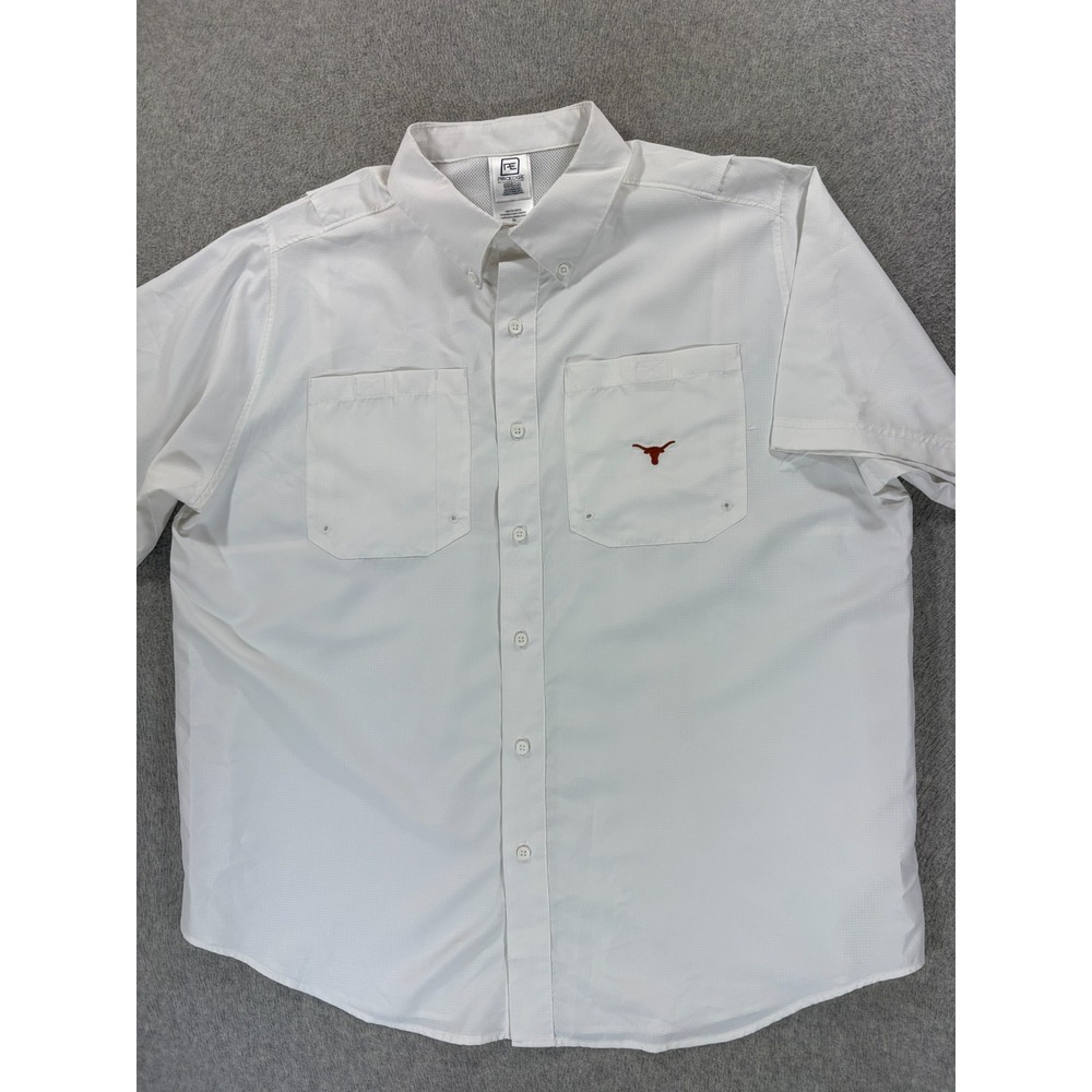 Texas Longhorns Stitched Logo Breathable S/S Button Down Campus Shirt (Men's XL)